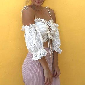 For Love and Lemons Tie Top